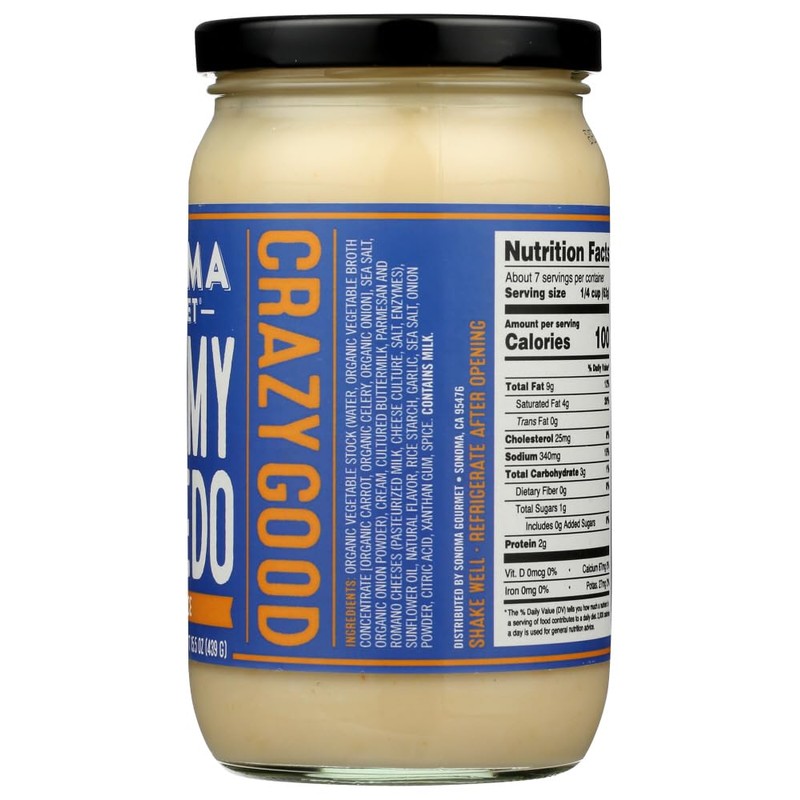 SONOMA GOURMET Organic Creamy Alfredo Sauce, 439 GR