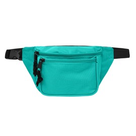 DALIX 3 Pocket Fanny Pack Money Pouch Concealer Runners Bag Waist Belt in Aqua