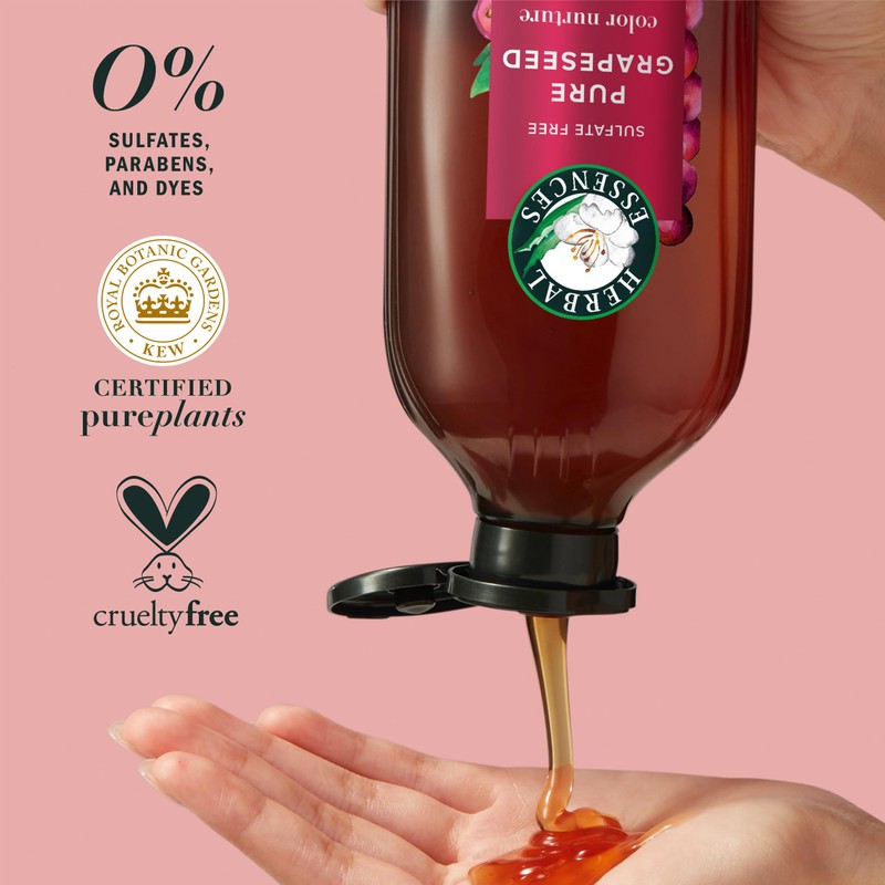 Herbal Essences Pure Grapeseed Color Nurture Sulfate Free Shampoo, 13.5