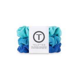 TELETIES - Small Terry Cloth Scrunchie - Spring Break Collection - Soft & Gentle on Hair - Prevents Breakage & Damage - Absorbent & Drying - Ideal for Thin-Medium Hair - All Hair Textures - Bora Bora