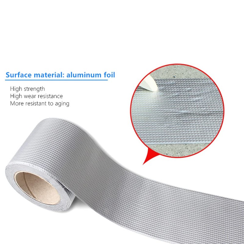 200mm*5M Waterproof Tape Butyl Rubber Aluminium Foil Roof Pipe Caravan