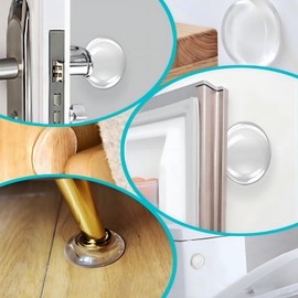 Wall Protectors from Door Knobs-Efbock Silicone Door Stoppers Wall Protector-Premium Door Bumper Wall Guards for Home or Office -Self Adhesive Door Handle Bumper Guard Stopper Rubber Stop 6pcs