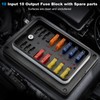 100A 10 Way Fuse Block, 12V Fuse Box Holder 10