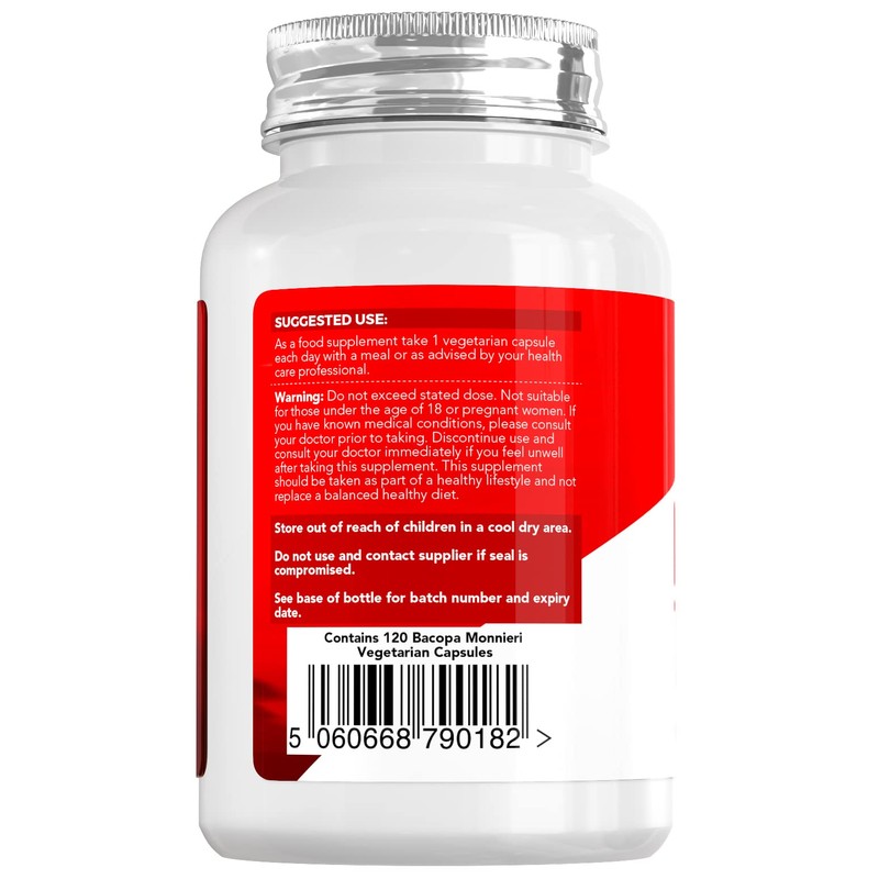 iperk Bacopa Monnieri 500mg High Strength 120 Vegan Capsules Brahmi