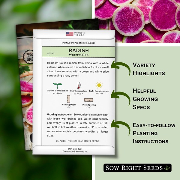 Sow Right Seeds Sow Right Seeds - Watermelon Radish Seed