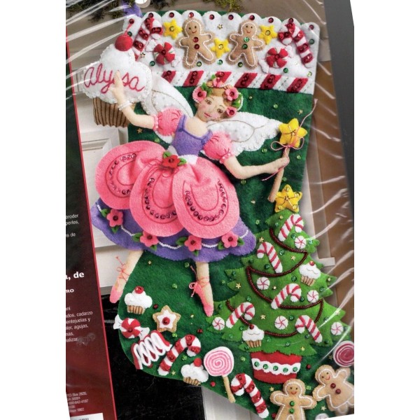 Bucilla DIY Bucilla Sugar Plum Fairy Candy Sweets Christmas Felt