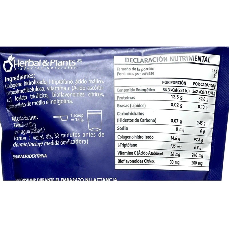 Hpcolag Triptofano Colageno Hidrolizado Uva Herbal & Plants