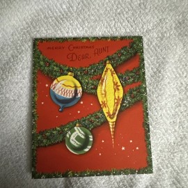 Vintage Christmas Aunt Cards 2 Cards Greeting Cards With Envelopes
