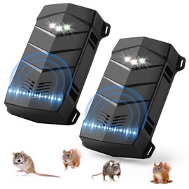 2 Pack Battery Powered Ultrasonic Rodent Repeller for Car Engines – Under Hood Mouse Deterrent for Cars, Garages, Basements, and Warehouses