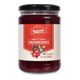Sanniti Lingonberries Jar imported from Sweden, 14.1 Ounces