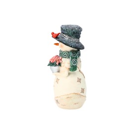 Pavilion - Pawprints 4” Snowman Ornament, Sculpted Hand-Painted Figurine, Pet Bereavement, Christmas Tree Ornaments, Indoor Christmas Decoration, 1 Count