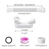 Oblectatio Low Profile Flexible Bathtub Shower Drain Pipe Kit -