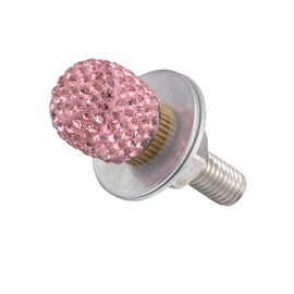 Lunsom License Plate Screws Kits, Bling Car Tag Plate Frames Covers Car License Plate Mounting Bolt 4 Pack Trim Replacement Kit (Pink)