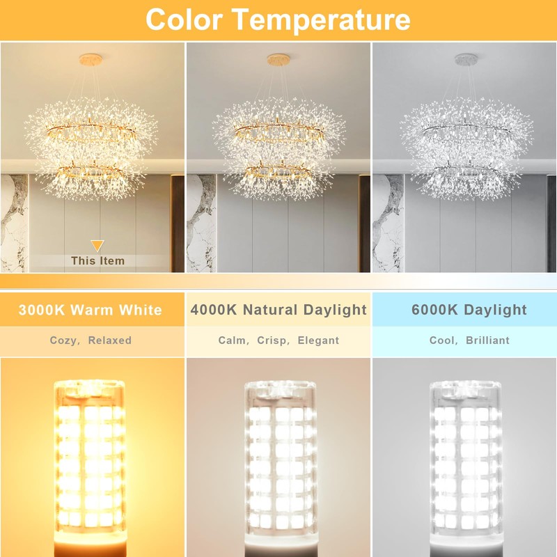 hansang 10 Pack G9 LED Bulb 3000K Warm White, T4