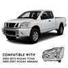 TUSDAR Headlight Assembly Compatible with 2004-2015 Nissan Titan / 2005-2007