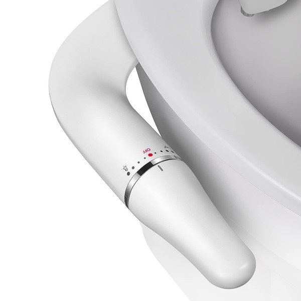 SAMODRA Ultra-Slim Bidet,Bidet Attachment for Toilet UK, Non-Electric Bidet Seat Attachment Dual Nozzle (Rear/Feminine Wash),with Hose and Brass Valve