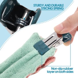 Clothes Pins Heavy Duty 30 Pack - 2.17 Inch Metal Chip Clips, Clothespins for Photo Drying Clothesline Laundry Sock, Bag Clips for Food Kitchen Stainless Steel with Rubber, Dark Green