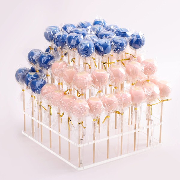 Goabroa Cake Pop Display Stand, 56 Holes Clear Acrylic 3