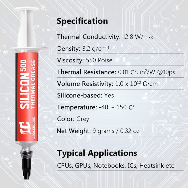 Thermal Paste, 9g CPU Thermal Compound Paste, Heatsink Paste for