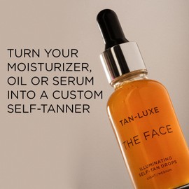 Long Product Title: TAN‑LUXE THE FACE Self‑Tan Drops – Customizable Face Bronzing with Skincare Base – 30 ml, Vegan & Cruelty‑Free, Streak‑Free Natural Glow, Gentle on Sensitive Skin