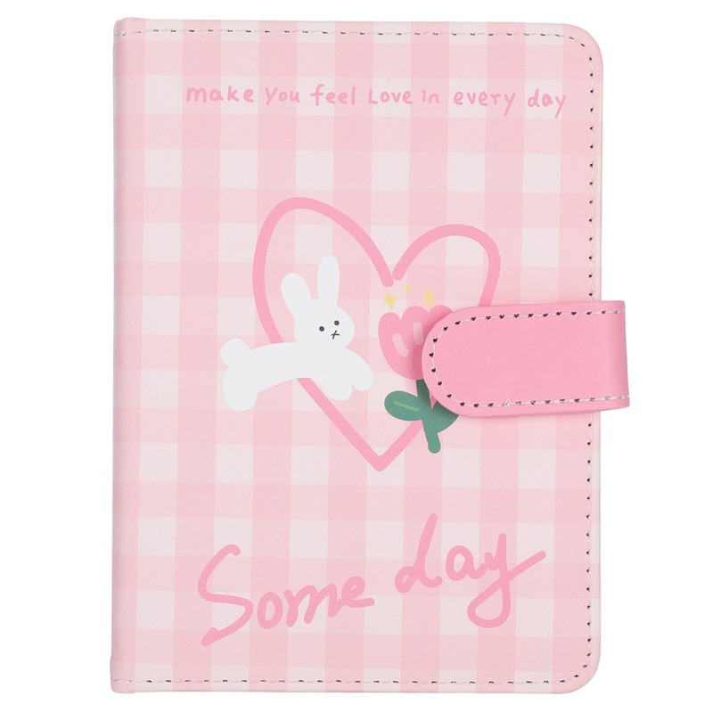2Sets A6 Magnetic Buckle Notebook Binder Cute Bunny Pattern Daily