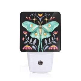 Led Night Light, Moth Decorative Plug in Nightlights,with Smart Auto Dusk to Dawn Night Light for Bedroom, Kitchen, Nursery, Bathroom