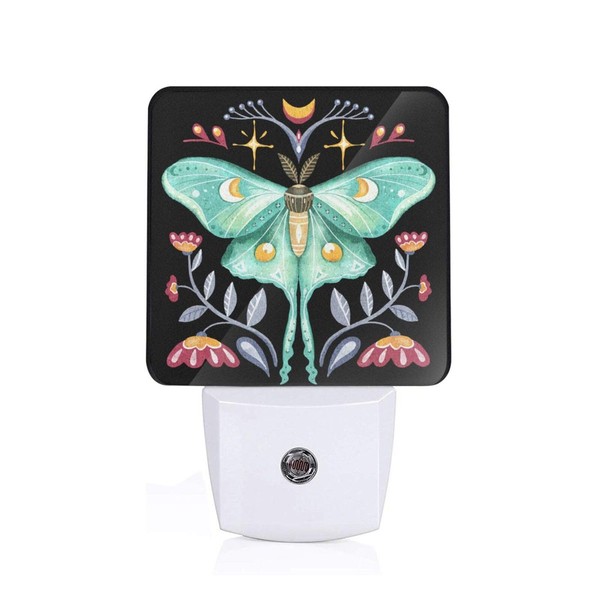 Led Night Light, Moth Decorative Plug in Nightlights,with Smart Auto