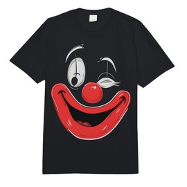 Funny Winking Clown Face Comfort Colors Adult Heavyweight T-Shirt