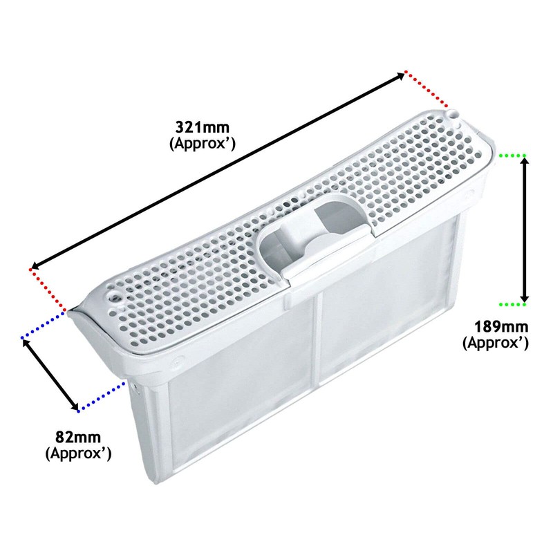 Spares2go Tumble Dryer Lint Screen Fluff Filter compatible with Bosch