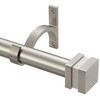 Brushed Nickel Curtain Rods for Window 72 to 144 Inch,