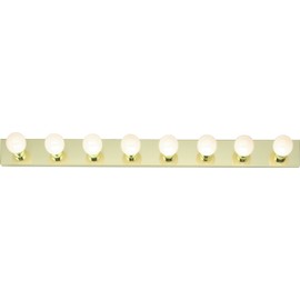 Nuvo Lighting SF77/191 Eight Strip Bathroom Vanity and Wall Light, 48 in 8, Polished Brass
