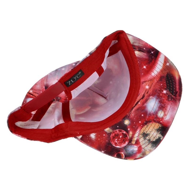 ZLYC New Starry Galaxy Sky Neon Pattern Flatbill Snapback Adjust