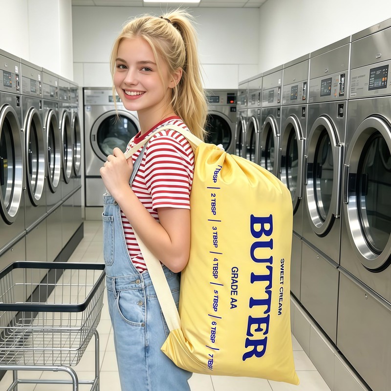 Funny Butter Laundry Bag, 29" x 18" Laundry Bags with