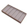 Eyeglass Display Organizer Wood Grain 6 Compartments Glasses Display Tray