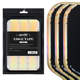 Amoswiz Pickleball Edge Guard Tape, Laser Glod Pickleball Protection Tapes 3 Pcs, 30MM Width Extra Long & Thickness, No Wrinkling Edge Guard for 13MM & 16MM & 20MM Thicknesse Paddles