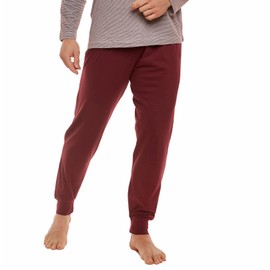 Selente Sweet Dreams Men's Modern and Comfortable Soft Cotton Pyjamas / Shorty Pyjamas Various Models, Bordeaux striped