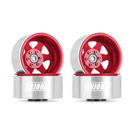 INJORA 1.9 Beadlock Rim Offset 8.9 mm Metal Deep Dish Hub for 1/10 RC Crawler Car TRX4 Axial SCX10 90046 UTB18