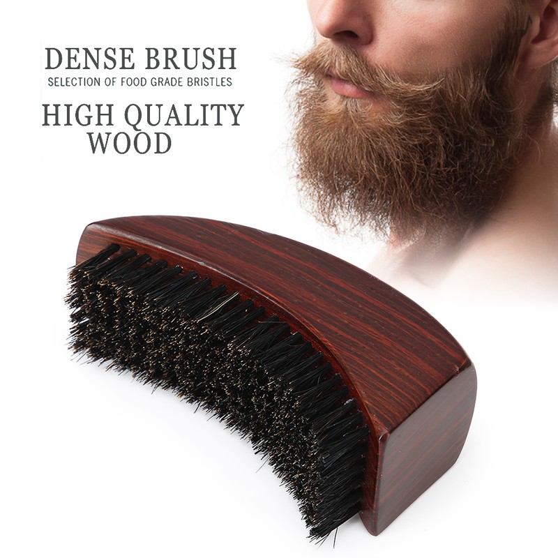 Men Beard Brush Anti Frizz Oil Head Bristle Face Massage