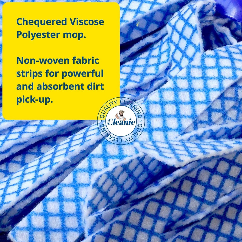 Mr Cleanie Chequered Strip Mop Replacement Head Refill for Household