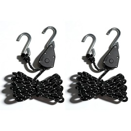 Ayizuda Rope Ratchet, Ratchet-Style Rope, Guy Rope [Diameter 4mm/6mm/10mm with Pulley, One-Touch Length Adjustment, 2 S-Hooks], Nylon Cord, Swivel Buckle, Rope Tightener, Hook, Rope Tensioner, Packing