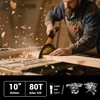 Hardwin 10-Inch 80-Tooth ATB Saw Blade, Carbide-Tipped 5/8 Arbor, Precision