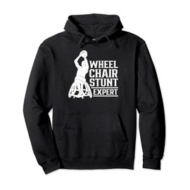 Wheelchair Stunt Expert Basketball Spinal Paraplegic Spine Pullover Hoodie