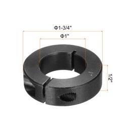 QUARKZMAN Wave Ring 1 Inch Bore Single Split Carbon Steel Clamping Ring Wave Rings with Threaded Screw Black