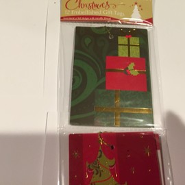 12 Pack Embellished Christmas Gift Tags