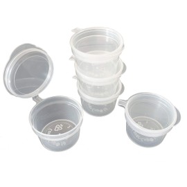 SHC Web 100 x Mini 10ml Hinged Lid Pots - Holds 2 Teaspoons Full - Art/Craft Storage