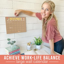 Hadley Designs Doodle Large Wall Calendar 2024-2025 Large - Monthly Calendar 2024-2025 Wall Calendar, 2025 Calendar Wall Hanging Large, 2025 Wall Calendar Large, Wall Calendar 2024-25 Large, Calendars