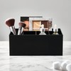 iDesign 5-Section Divided Vanity Organizer for Cosmetic Storage - Black