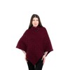 ARAN ISLE Ladies Poncho 100% Virgin Wool Aran Cable Knit