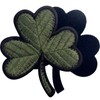 Irish Clover Dark Green Lucky Shamrock Irish Applique Embroidered Velcro