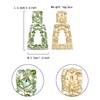EVER FAITH Rectangle Clip-on Drop Earrings for Women, Sparkly Rhinestone